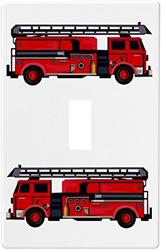 Fire Truck Wallplate Decorative Switch Plate Cover (1 Gang - Single.