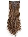 7Pcs 16 Clips 23″-24″ Thick Curly Straight Full Head Clip in on Double Weft Hair Extensionsthumb 4