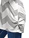 Allegra K Woman Zig-Zag Pattern Knitted Loose Tunic Shirt Grey White M