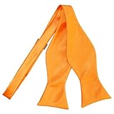 DQT Premium Satin Plain Solid Wedding Men's Self-tie Bow Tie - Various Colours