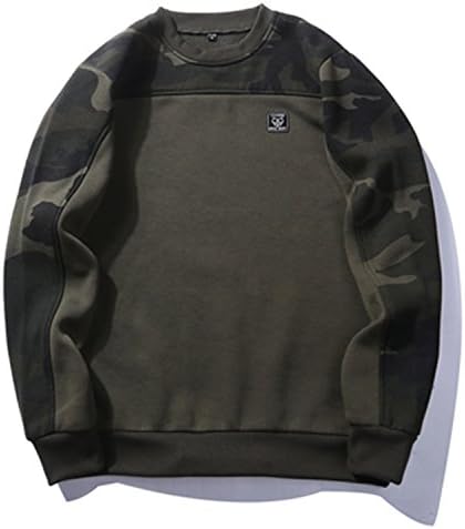Kateirmaso Pullover Camouflage Sweatshirts Male O-Neck Slim Fit Knitting Mens Hoodies Man Pullover XXL Army Green L