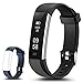 Fitness Tracker, Coffea C2 Activity Wristband : Bluetooth Wireless Smart Bracelet, Waterproof Pedometer Activity Tracker Watch with Replacement Band for IOS & Android Smartphone (Blue+Black strap)