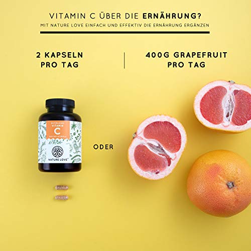 NATURE-LOVE-Natuerliches-Vitamin-C-in-Bio-Qualitaet-Vergleichssieger-2020-180-Kapseln-Aus-Bio-Acerola-Extrakt-Laborgeprueft-vegan-und-in-Deutschland-produziert