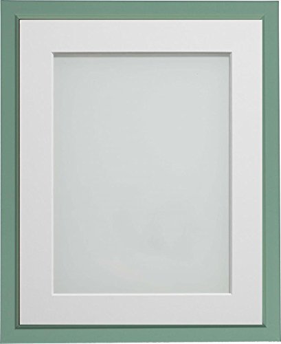 Frame Company Drayton Range 8x8-inch Green Picture Photo Frame with White Mount For Image Size 5x5-inch