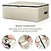 Lifewit Cotton Canvas Storage Bags Foldable Underbed Storage Bag for Comforters, Blanket, Bedding, Duvet, 100L