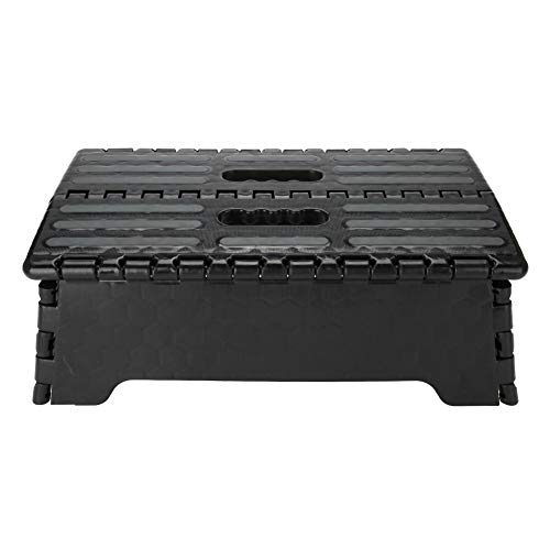 Wakects Anti Slip Elderly Step Stool, Heavy Duty Plastic Folding Step Stool for Elderly Pregnant Bathroom Travel Use, Large Bearing Capacity Up to 300lb