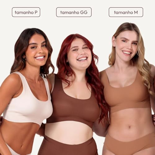 Top Segunda Pele Skin Up Toda Up - Sutiã Sem Costura, Corte a Laser, Sustentação Natural e Bojo Removível