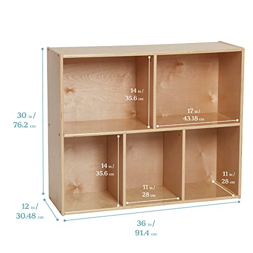ECR4Kids Streamline 5-Compartment Storage Cabinet, 30in, Classroom ...