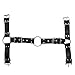 FEESHOW Men's Leather Neck Collar Chest Harness Adjustable Buckle Straps