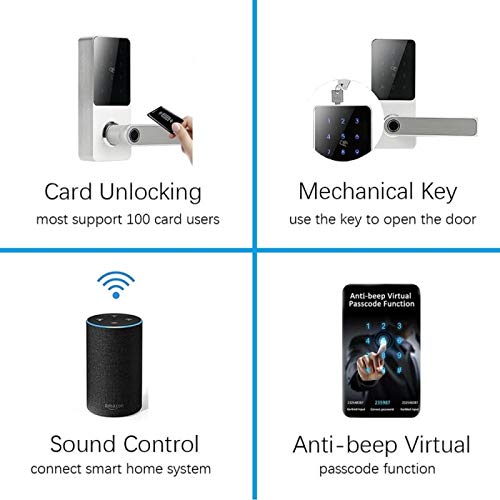 Keyless Entry Smart Door Lock, Smart Lock with Fingerprint, Touchscreen Keypad, Anti-peep Passcode, Electronic Digital… - Image 4