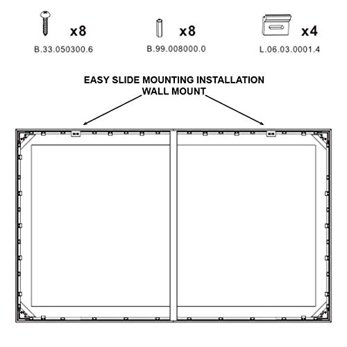 Visual Apex Fixed Frame Projector Screen 120 inch 4K/8K Ultra HDR, 3D