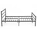 GreenForest Bed Frame Full Size, 10 Legs Mattress Foundation Two Headboards Platform Box Spring Replacement, Black