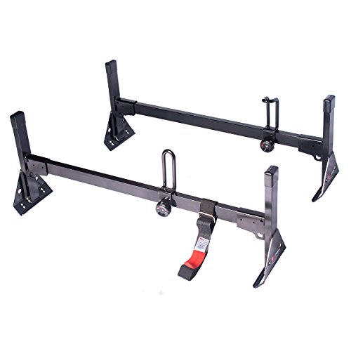 Vantech Steel H1 Rack 2 Bar System for a Chevy Express 1996-On Black