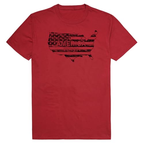 America Tees America First Cardinal L, Cardinal