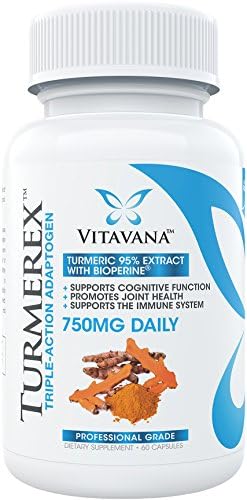 Turmeric Curcumin with BioPerine (Black Pepper) High Absortion Extract | Support Joint Pain Relief & Immune Health | 60 Vegan, 750 mg Pills | Made in USA | by Vitavana