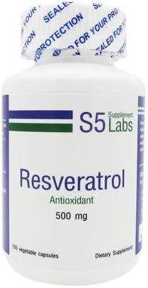 S5 Resveratrol 500 mg Plus Grape Seed Extract