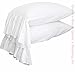 Queen's House White Ruffles Bed Sheet Set Cotton 4-Piece King Size-Style G