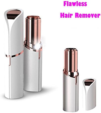 Flawless Women's Facial Hair Remover - Best Facial Hair Removal Device For women Electric Hair Trimmer &amp; Shaver For Chin Upper Lip Cheeks Armpit As Seen On TV (Gold)