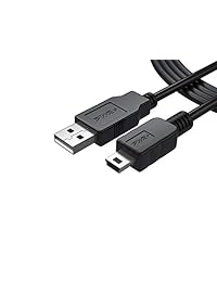 PWR + Cable Mini USB a USB Cable para Garmin GPS portátil navegador Nuvi 54.7 yard 2555LMT 2595LMT 43.7 yard 1300, Negro 6 ft