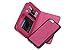 iPhone 8 Plus Case, iPhone 7 Plus Zipper Wallet Case, Pasonomi PU Leather Protective Shell Detachable Folio Flip Holster Carrying Case with Card Holder for Apple iPhone 8 Plus & 7 Plus (Hot Pink)