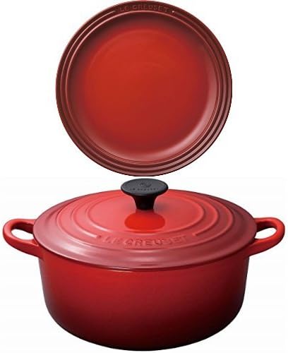 Amazon チェリーレッドのお鍋とセット買い ラウンド プレート Lc 皿 19cm チェリーレッド ルクルーゼ ココット ロンド ホーロー 鍋 Ih 対応 22cm チェリーレッド 両手鍋 オンライン通販