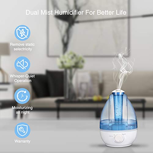 image for Balight Cool Mist Humidifier, Ultrasonic Superior Humidifying Unit wit