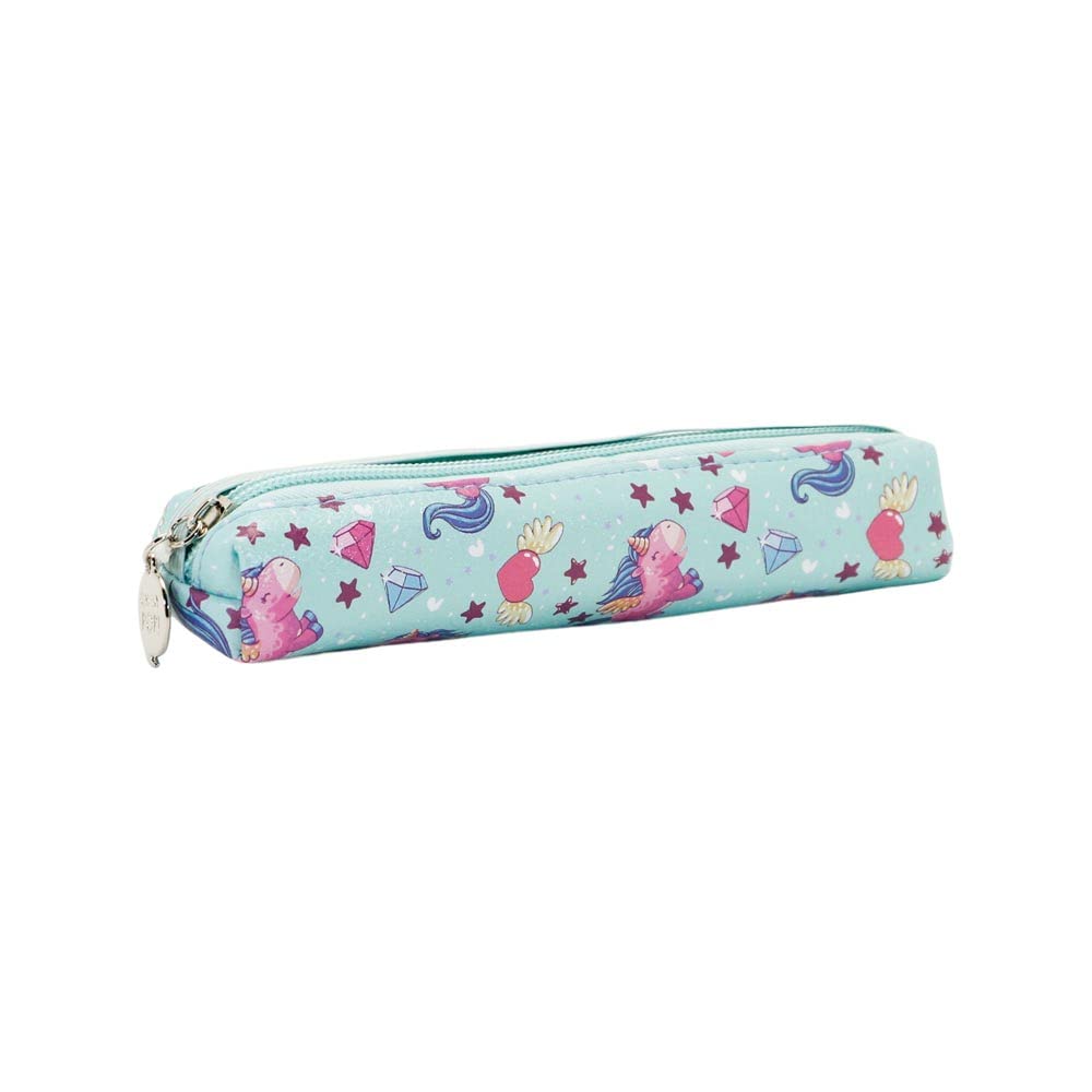 Oh My Pop! -Square Pencil Case, Turquoise, 19 x 5.5 cm