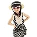 PanDaDa Girls Chiffon Dots One Piece Dress Tunic Skirts Ruffled Sleeveless 1-6y