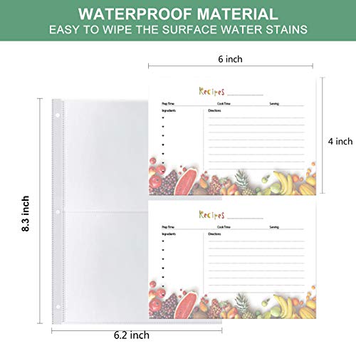 Recipes Organizer Binder Kit Set A5 Page Size Recipe Book & 30 Recipe