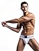 F plus R Mens Strip Waistband Athletic Supporter Jockstrap Sexy Swimwear White Small