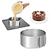 TECKTOO Cake Ring Mold Pastry Cake Cutter Stainless Steel 2 IN 1 Pancake Tiramisu Mousse Mold Funny Baking Tool