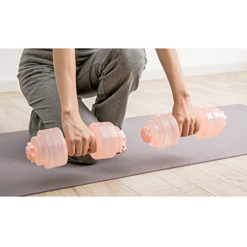 CPUTAN-Water-Filled-Dumbbells2-Pack-Water-Bottle-Dumbbells-Fitness-Exercise-Equipment-for-Women-Lady-1KG-Each-with-WaterRandom-Color