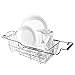 Dish Drying Rack Drainer By JHJ Homegoods In Sink Stainless Steel Kitchen Drainers | Rust Proof Antimicrobial Expandable Adjustable Extension Heavy Duty Holder Counter Space Saver