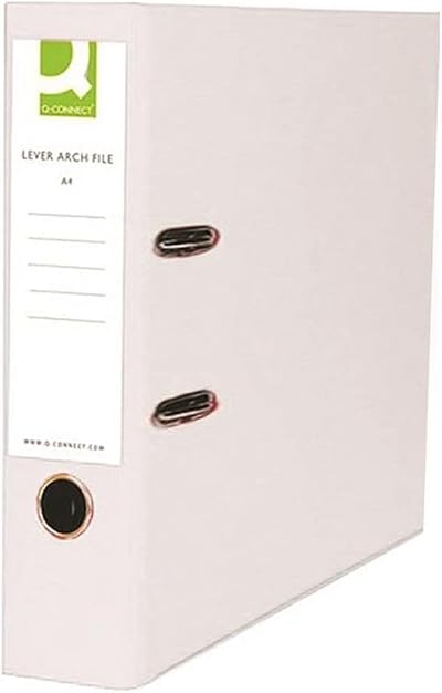 Q-Connect 70mm Lever Arch File A4 White 10 Pack KF20024
