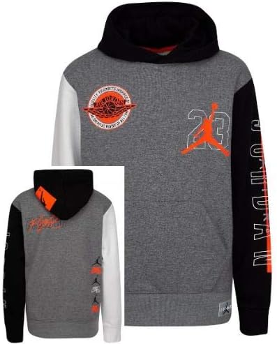 Amazon Nike ナイキ ジョーダン 大人もok 男の子用jordan Wings Jumpman Pullover Hoodie Carbon Heather プルオーバー パーカートップス フーディー 並行輸入品 トレーナー パーカー 通販