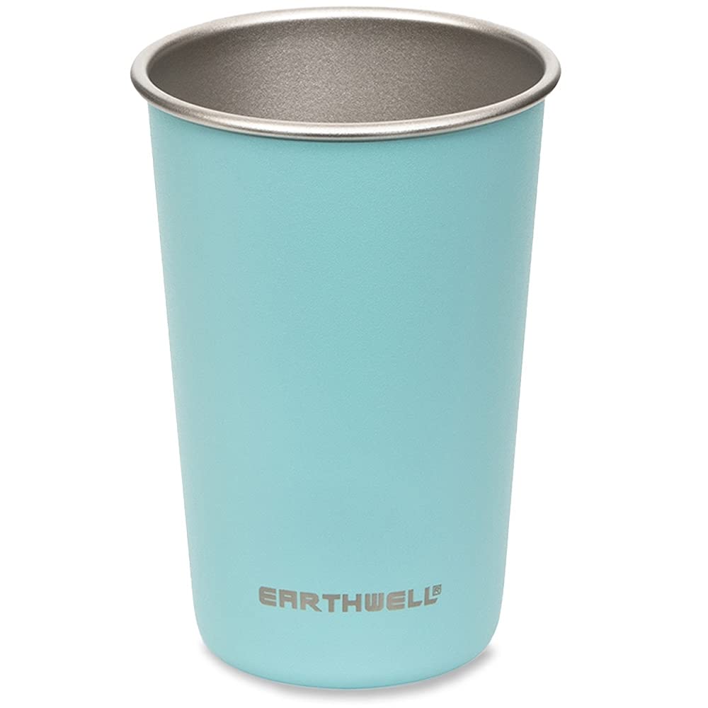 Earthwell Steel Cup SW 16oz/47cl - Aqua Blue