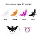 160 Pieces Halloween Bat Rings Plastic Colorful Bat Rings Plastic Cupcake Topper Small Gift for Party Favors