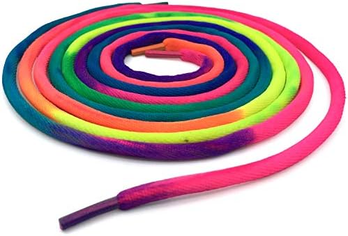Rainbow Shoelaces for Sneakers WEGOODZF 4/25" Round Thick Shoe Laces [2 Pair]