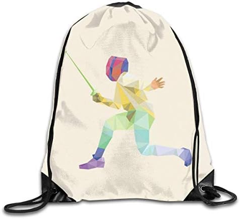 ghfghgfghnf Fencing \n Silhouette Drawstring Backpacks Sport Leisure Bundle Backpack Beam Backpack Sport Gym Travelling Bag
