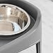IRIS USA Elevated Dog Bowls, Adjustable Height, 2 Thick 64 oz Stainless Steel Bowls, Spill-Proof with Raised Outer Rim, Durable Made in USA Plastic, Easy Assemble, 2 Heights 4.63