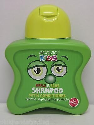2 X ANOVIA KIDS APPLE & PEAR SHAMPOO WITH CONDITIONER GENTLE DE-TANGLING FORMULA