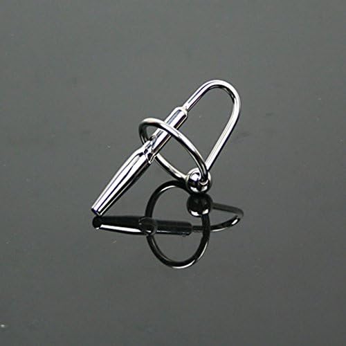 Iwynce(TM) Hot Cock Stainless Steel Toys 67 mm Length 2 Size Ring 8 mm Urethral Sound for Male Masturbation