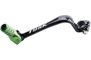 TUSK RACING Tusk Folding Shift Lever Black/Green Tip for Kawasaki KLX110 2005-2020