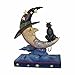 Enesco Jim Shore Heartwood Creek Crescent Moon Witch with Black Cat Stone Resin, 5.75” Figurine