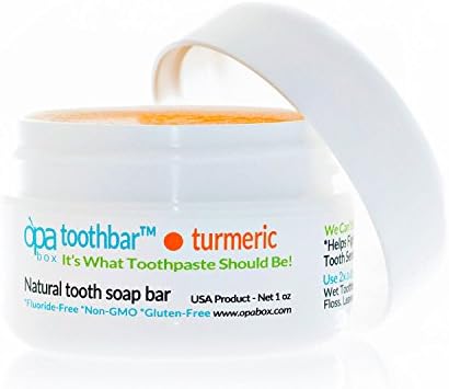 Natural Tooth Soap, Turmeric Natural Toothpaste Soap Bar • Opa Toothbar (1oz)
