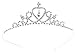 Kids Flower Girls Wedding Party Costume Princess Crystal Heart Tiara Crown
