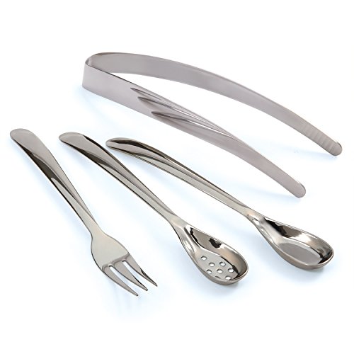 Norpro polished 4 piece hors d oeuvre utensil set, stai…