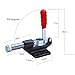 KangTeer Toggle Clamp 90 Degree Capacity 227Kg 500Lbs 32mm Plunger Stroke Push Pull Toggle Clamp Rod Arm Welding Machine Operation Mold