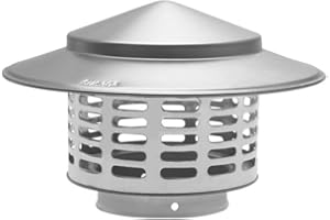 GuanZo High-Grade 304 Stainless Steel Chimney Cap - Fits 3" Pipes, Durable Weather Protection, Efficient Roof Ventilation