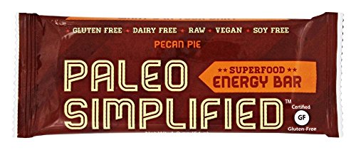 Paleo Simplified Energy Bars | 6 Pack | Raw Vegan Snacks | Pecan Pie